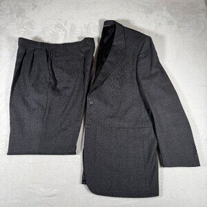 Paul Dione Suit Men Size 46L Pants Size 40x32 Gray Lee CT 2 Piece Made in Canada